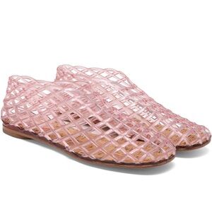 Women's Pink Jelly Flat Sandals